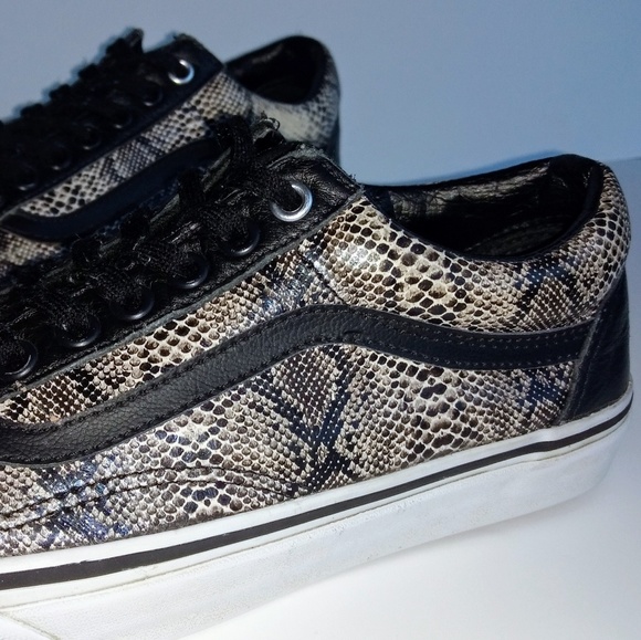 snake leather vans